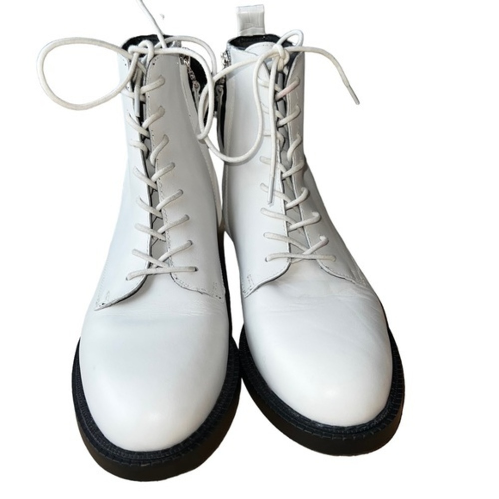 Sam Edelman White Combat Boots
